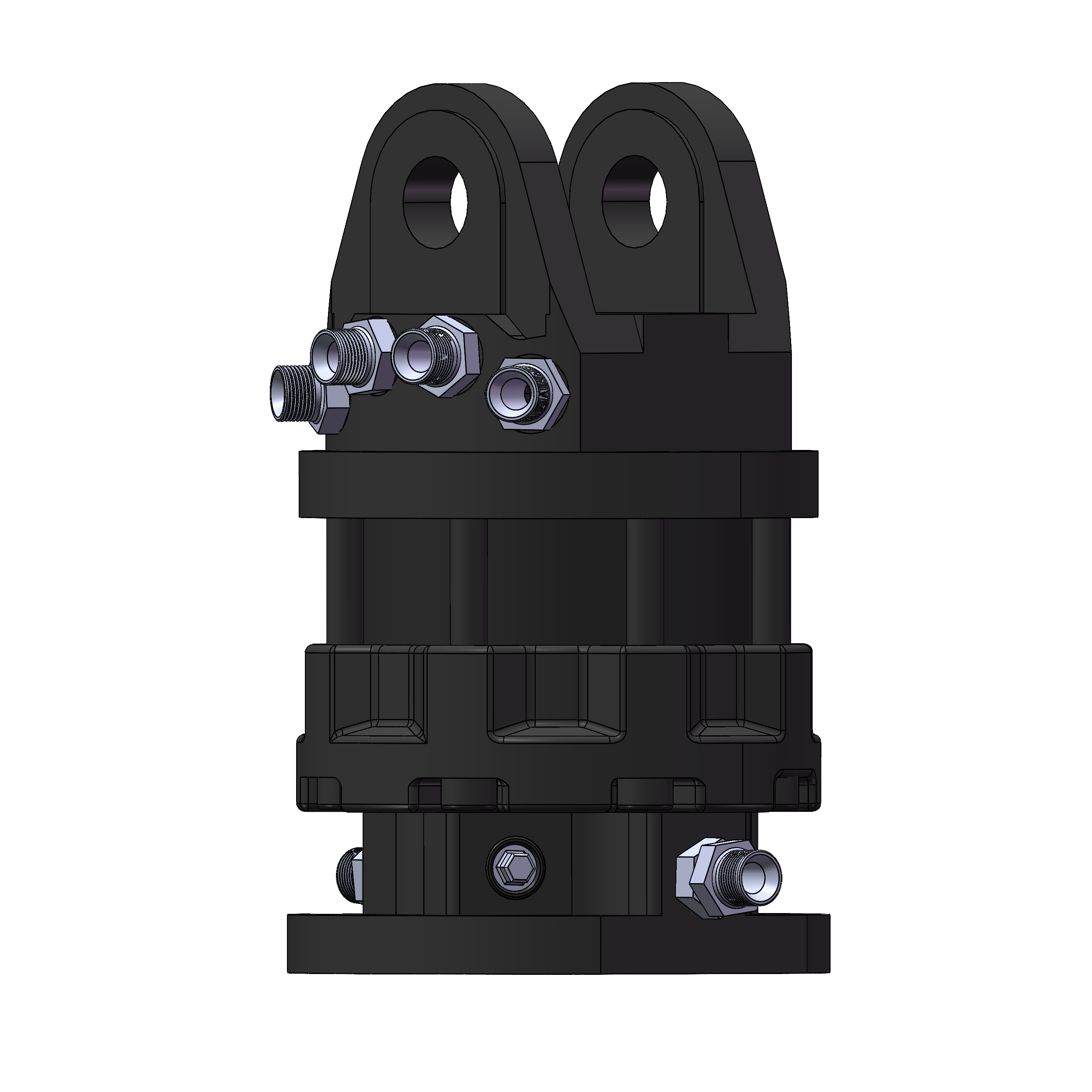 DRB-60F Hydraulic Rotator Technical Specifications and Dimensions Chart