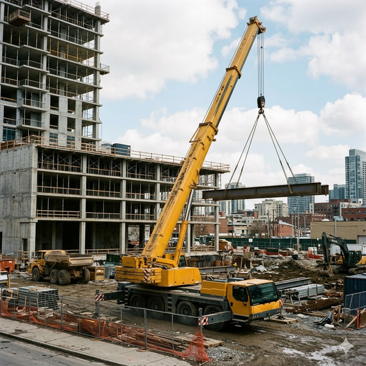 When the crane operates using a hydraulic motor