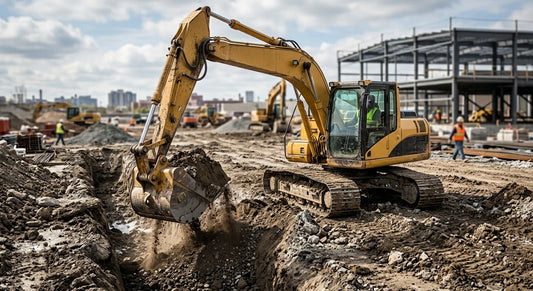 The excavator equipped with a Xincan hydraulic motor is currently in operation.