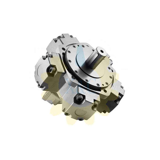 Industrial hydraulic motor with circular mounting flange and output shaft