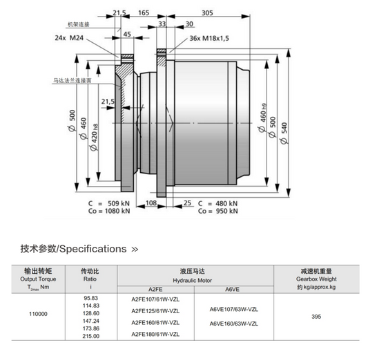 Rexroth GFT series travel drive